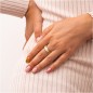 Obrączka damska pozłacana matowa pierścionek STAL chirurgiczna